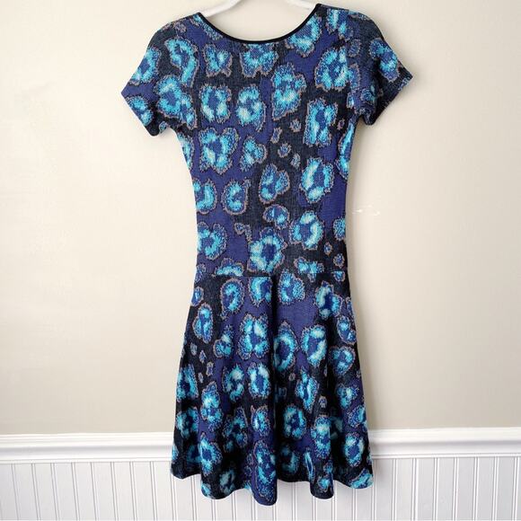 Cecelia Prado Anthropologie | Fit and Flare Knee Length Sweater Dress Blue Small - Picture 4 of 6